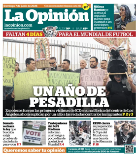 Cover of La Opinion