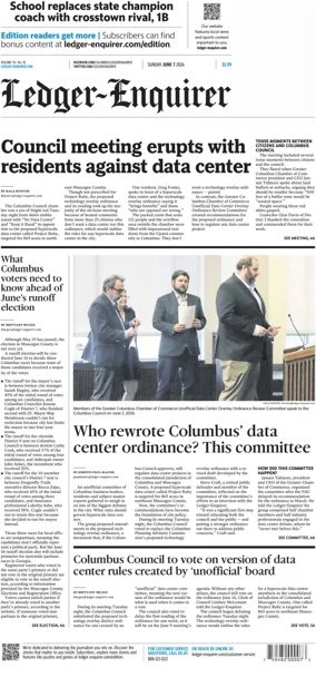Cover of Ledger-Enquirer (Sunday)