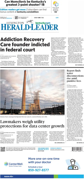 Cover of Lexington Herald-Leader (Sunday)