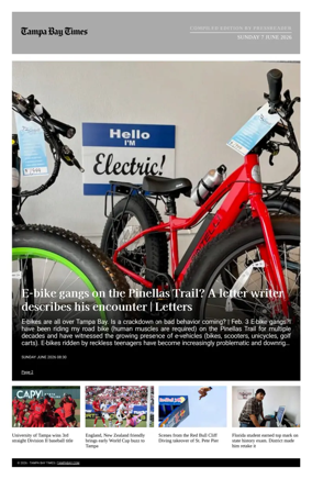 Cover of Tampa Bay Times TFP