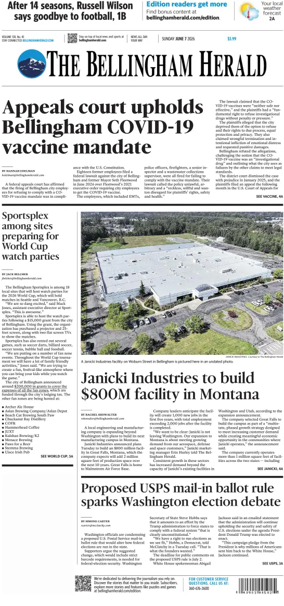 Cover of The Bellingham Herald (Sunday)