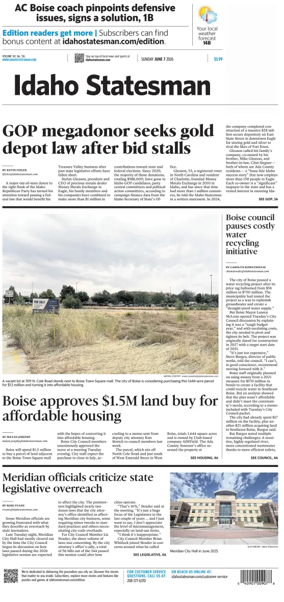 Cover of The Idaho Statesman (Sunday)