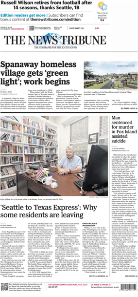 Cover of The News Tribune