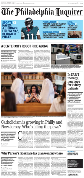 Cover of The Philadelphia Inquirer (South Jersey edition)