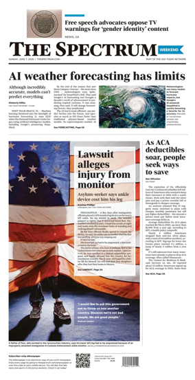 Cover of The Spectrum & Daily News