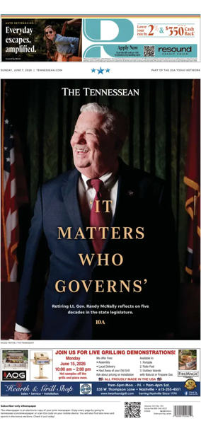 Cover of The Tennessean
