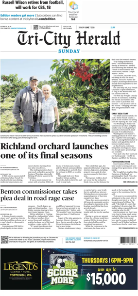 Cover of Tri-City Herald (Sunday)