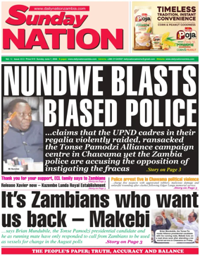 Cover of Daily Nation Newspaper