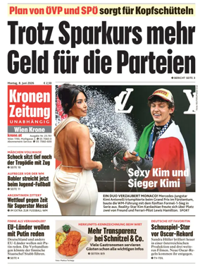 Cover of Kronen Zeitung