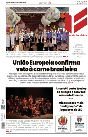 Cover of Folha de Londrina