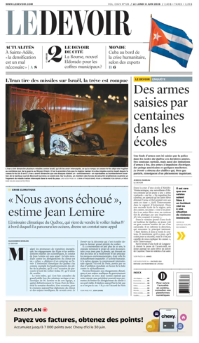 Cover of Le Devoir