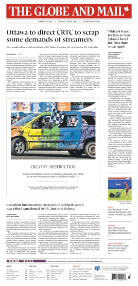 Cover of The Globe and Mail (Alberta Edition)