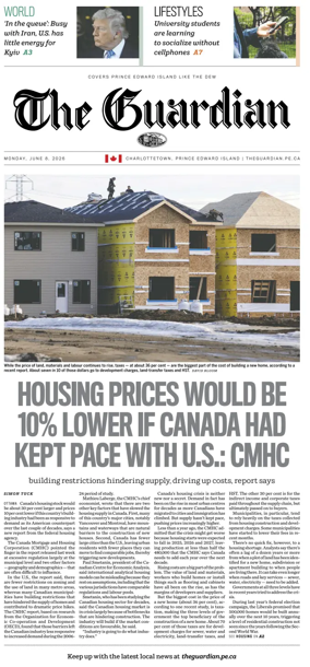 Cover of The Guardian (Charlottetown)