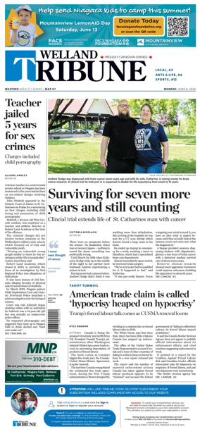 Cover of The Welland Tribune