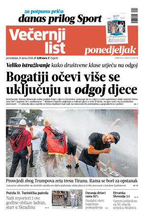 Cover of Vecernji list - Zagreb