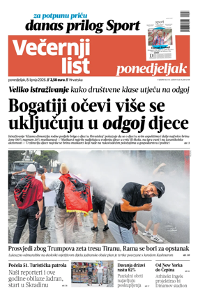 Cover of Vecernji list - Hrvatska