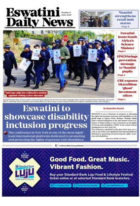 Cover of Eswatini Daily News