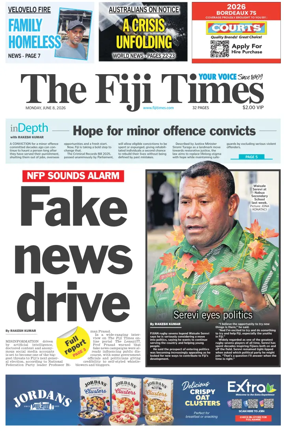 Cover of The Fiji Times