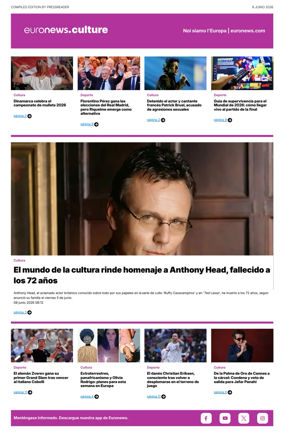 Cover of Euronews Culture and Sport (Spanish) Compiled Edition