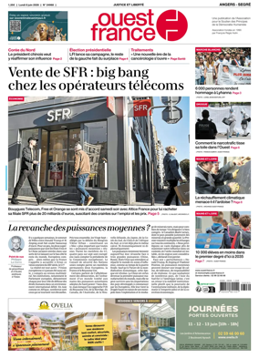 Cover of Ouest France (Angers / Segre)
