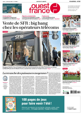 Cover of Ouest-France (Fougeres Vitre)