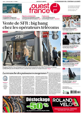 Cover of Ouest France (La Roche-sur-Yon - Fontenay-le-Comte)
