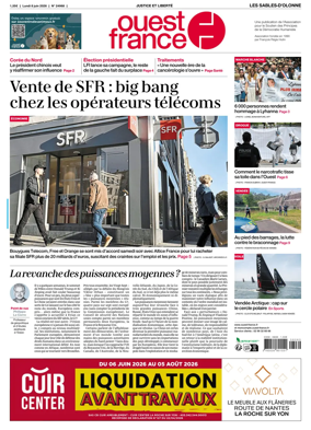 Cover of Ouest France (Les Sables-d'Olonne)
