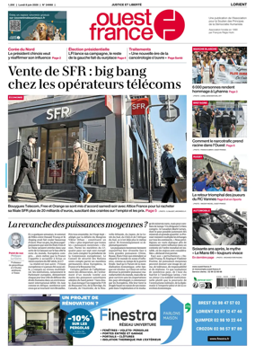 Cover of Ouest France (Lorient)