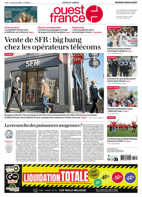 Cover of Ouest-France (Rennes Nord-Ouest)