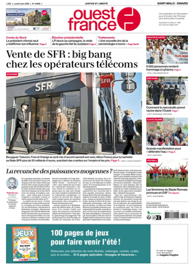 Cover of Ouest France (Saint-Malo)