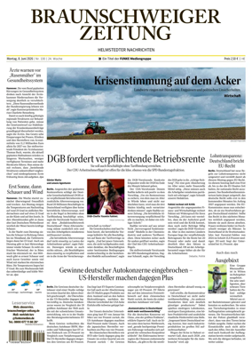 Cover of Braunschweiger Zeitung (Helmstedter Nachrichten)