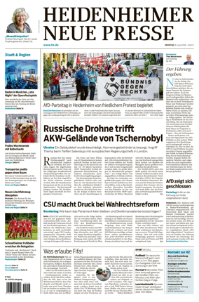 Cover of Heidenheimer Neue Presse