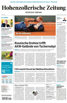 Cover of Hohenzollerische Zeitung