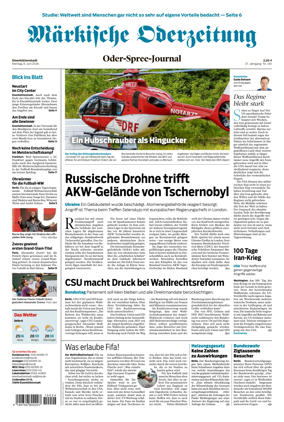 Cover of Markische Oderzeitung Eisenhuttenstadt