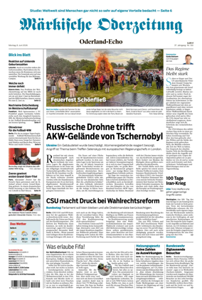 Cover of Markische Oderzeitung Oderland-Echo