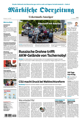 Cover of Markische Oderzeitung Uckermarkanzeiger