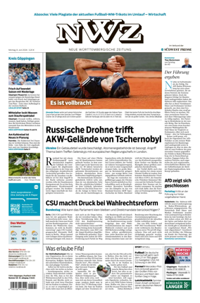 Cover of NWZ – Neue Wurttembergische Zeitung