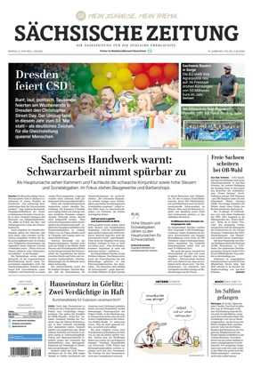 Cover of Sachsische Zeitung (Lobau-Zittau)