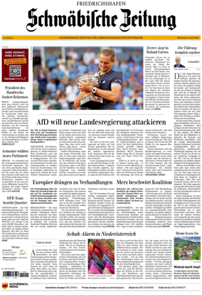 Cover of Schwabische Zeitung (Friedrichshafen)