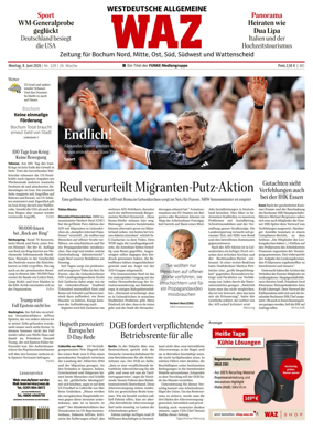 Cover of Westdeutsche Allgemeine Zeitung (Bochum)