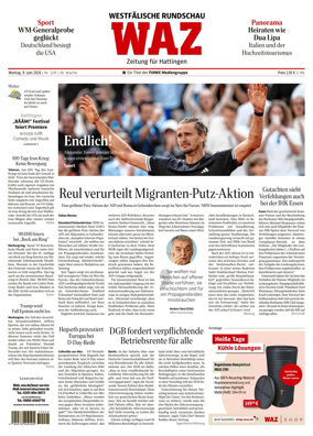 Cover of Westdeutsche Allgemeine Zeitung (Hattingen)