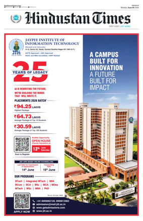 Cover of Hindustan Times (Delhi) - School
