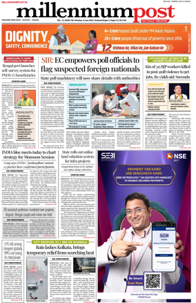 Cover of Millennium Post (Kolkata)