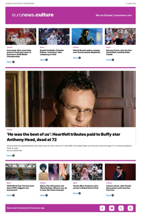 Cover of Euronews Culture and Sport Compiled Edition