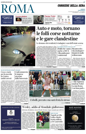 Cover of Corriere della Sera (Roma)