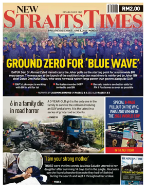Cover of New Straits Times