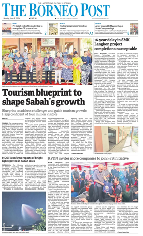 Cover of The Borneo Post (Sabah)