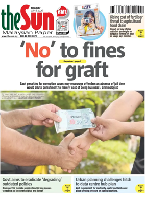 Cover of The Sun (Malaysia)