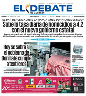 Cover of El Debate de Culiacan