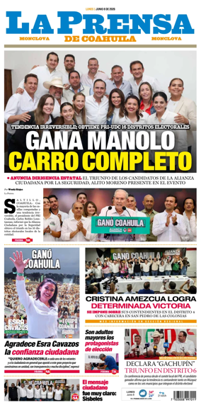 Cover of La Prensa de Coahuila